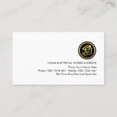 Vertical Red Electricity Symbol Buttons Visitenkarte (Rückseite)