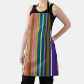 Vertical Retro Stripes Colorful Apron Schürze (InSitu)