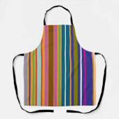 Vertical Retro Stripes Colorful Apron Schürze (Vorderseite)