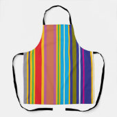 Vertical Retro Stripes Colorful Apron Schürze (Vorderseite)