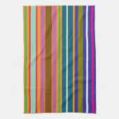 Vertical Retro Stripes Colorful Geschirrtuch (Vertikal)