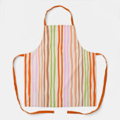 Vertical Retro Stripes Handdrawn Schürze (Vorderseite)