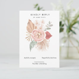 Vertical RSVP-Karte für tropische Böhmen RSVP Karte