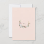 Vertical RSVP-Karte mit Bohemischem Tropenschwarz RSVP Karte (Rückseite)