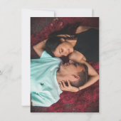 Vertical Save the date card with Back photo (Rückseite)