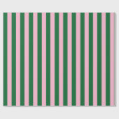 Vertical Stripe Pattern in Pink and Green Geschenkpapier (Flach)