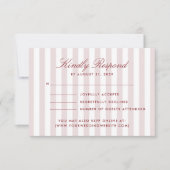 Vertical Stripes blush Pink Moderne Hochzeitsszene Einladung (Vorderseite)