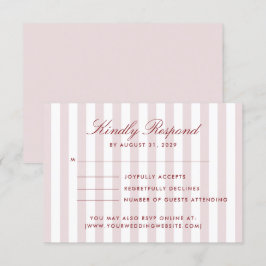 Vertical Stripes blush Pink Moderne Hochzeitsszene Einladung