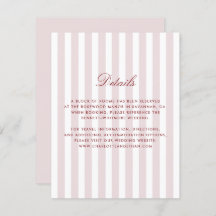 Vertical Stripes in Rosa Moderne Hochzeitdetails