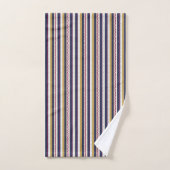 Vertical stripes towel set with a pattern of navy (Handtuch)