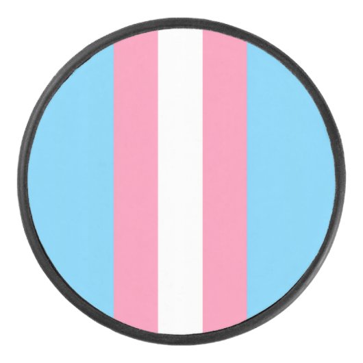 vertical trans flag hockey puck (Vorderseite)