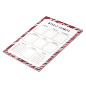 Vertical Undated Weekly Planner with Red Border Notizblock (angewinkelt)
