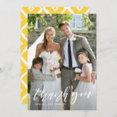 Vertical Wedding mit Handschrift Vielen Dank Dankeskarte (Vorne/Hinten)