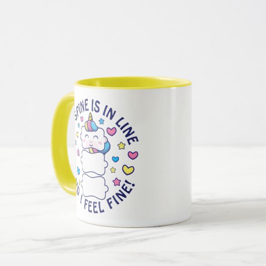 Verticorn™ Meine Wirbelsäule ist in Linie Tasse (Vorderseite Links)
