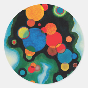 Vertiefter Antrieb durch Wassily Kandinsky Runder Aufkleber