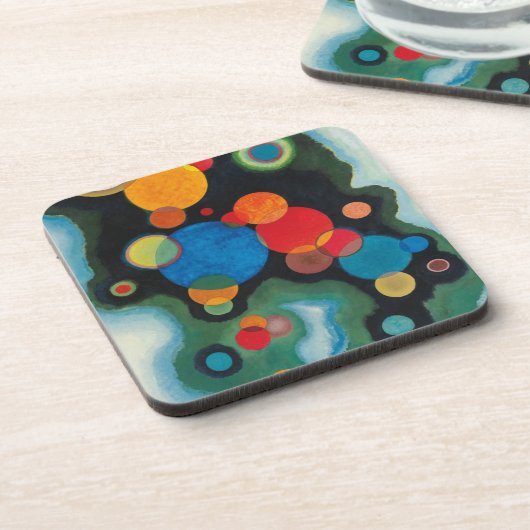 Vertiefung des Abstrakten Impulses auf der Leinwan Untersetzer (Linke Seite)