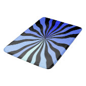 Vertigo A-GoGo in Schwarz und Blau Badematte (Schrägansicht)