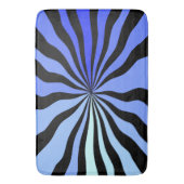 Vertigo A-GoGo in Schwarz und Blau Badematte (Vorderseite Vertikal)