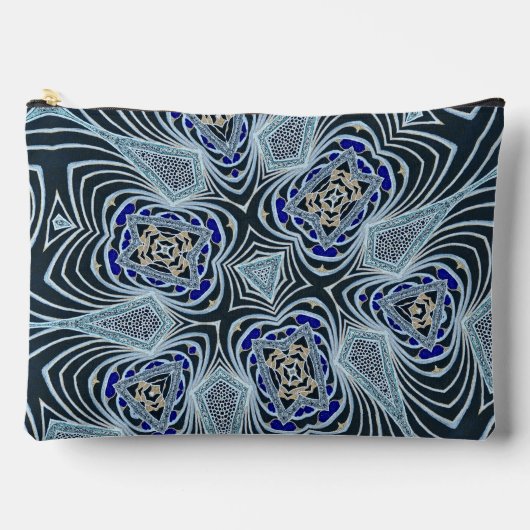 Vertigo Schwarz/Blau-Design Zubehörtasche (Vorderseite)