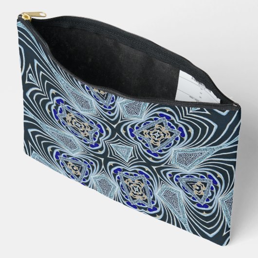 Vertigo Schwarz/Blau-Design Zubehörtasche (Offen)