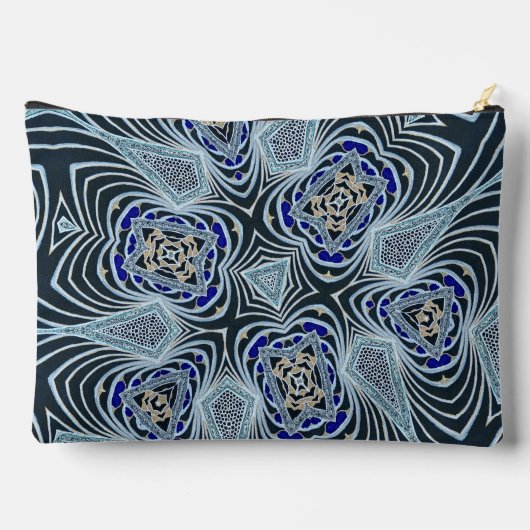 Vertigo Schwarz/Blau-Design Zubehörtasche (Rückseite)