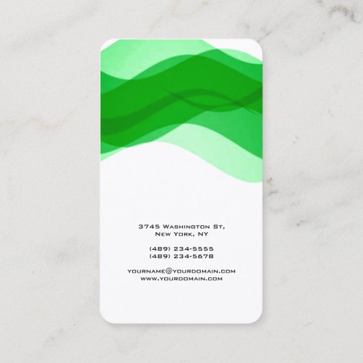 Vertikal Abstrakte Kurvenmuster Modernes Design Visitenkarte (Rückseite)
