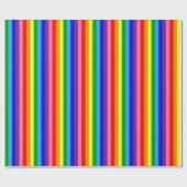 Vertikal: Acht Strip-Regenbogenfarben Geschenkpapier (Flach)
