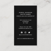 Vertikal Barbershop Barber Hair Shave Social Media Visitenkarte (Rückseite)