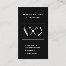 Vertikal Barbershop Barber Hair Shave Social Media Visitenkarte