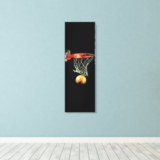 Vertikal Basketball Wrapped Canvas Leinwanddruck (Insitu (Holzboden))