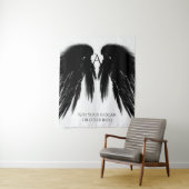 Vertikal BLACK ANGEL WINGS Monogram Wandteppich (Beispiel)