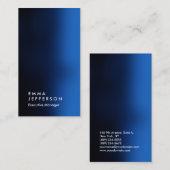 Vertikal blau scharf beruflich schlicht visitenkarte (Vorne/Hinten)