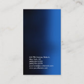 Vertikal blau scharf beruflich schlicht visitenkarte (Rückseite)