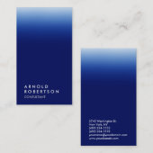 Vertikal blaue berufliche Visitenkarte (Vorne/Hinten)