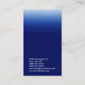 Vertikal blaue berufliche Visitenkarte (Rückseite)