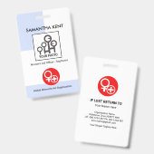 Vertikal blaue Ebenen - Vorlagensicherung Ausweis (Vorder- & Rückseite)