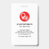 Vertikal blaue Ebenen - Vorlagensicherung Ausweis (Rückseite)