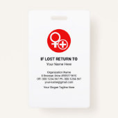 Vertikal blaue Ebenen - Vorlagensicherung Ausweis (Rückseite)