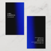 Vertikal blaue, einzigartige Visitenkarte (Vorne/Hinten)