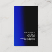 Vertikal blaue, einzigartige Visitenkarte (Rückseite)