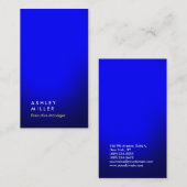 Vertikal blaue Farbe beruflich modern einfach Visitenkarte (Vorne/Hinten)