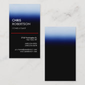 Vertikal blaue schwarze attraktive Visitenkarte (Vorne/Hinten)