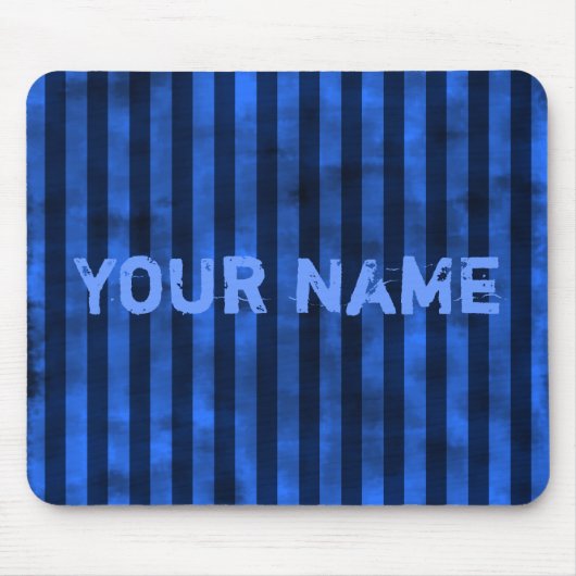 Vertikal blaue Streifen Mousepad (Vorne)