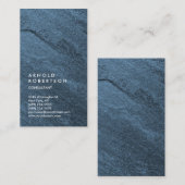 Vertikal blaue Wand Design Trendy einzigartig Visitenkarte (Vorne/Hinten)