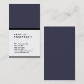 Vertikal Blue White Trendy Consultant Manager Visitenkarte (Vorne/Hinten)