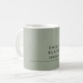 Vertikal Chic Gray Stilvoller Beruflicher Designer Kaffeetasse (Vorderseite Links)