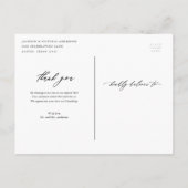 Vertikal Danke, Postcard Ankündigungspostkarte (Rückseite)