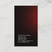Vertikal dunkelrote Fliesen schlichter Manager Visitenkarte (Rückseite)