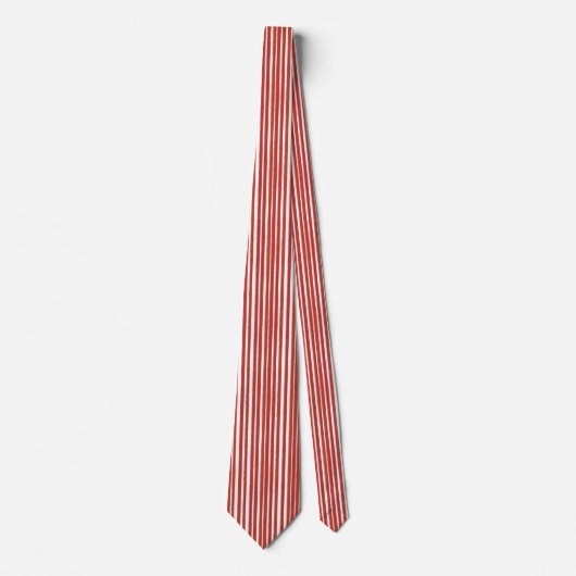 Vertikal dünner Pinstripe Roter Streifen Neck Tie Krawatte (Vorderseite)