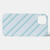 Vertikal Dusty Blue und Silver Stripes Case-Mate iPhone Hülle (Rückseite (Horizontal))